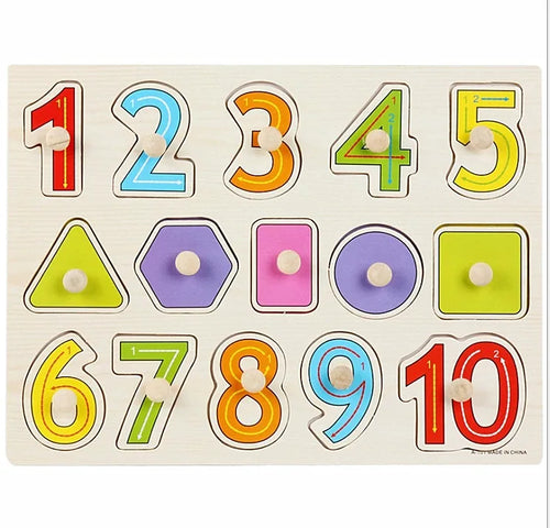 Wooden Learning Peg Puzzle Board