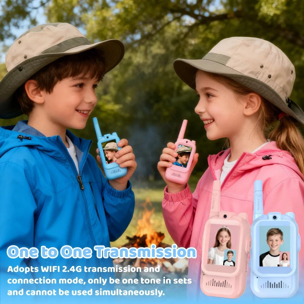 2PCS Video Walkie Talkie For Kids 2-inch HD Screen Rechargeable Toys