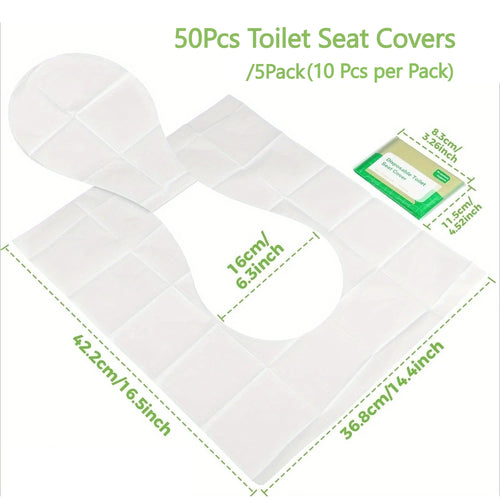 20-50Pcs Toilet Seat Covers Disposable Flushable Toilet Seat Covers