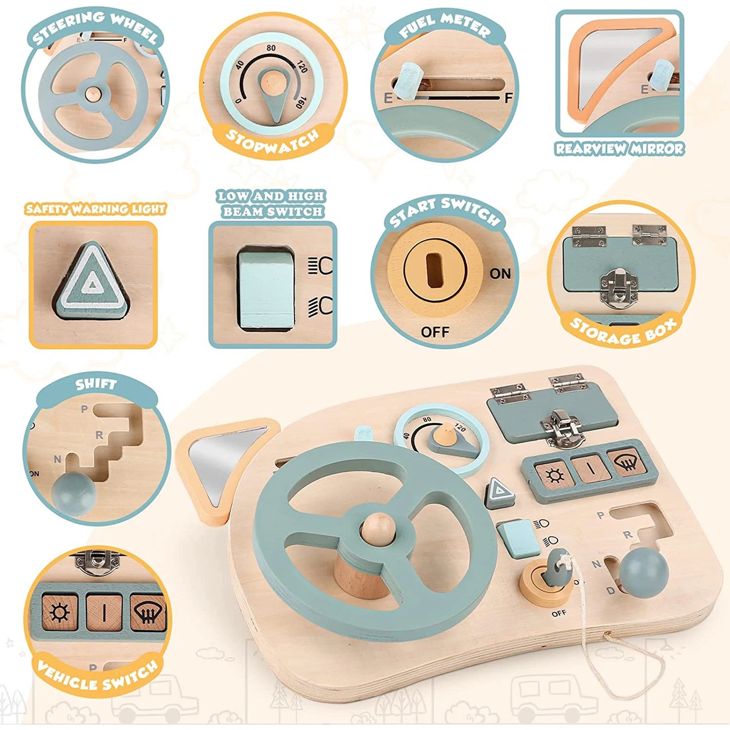 Montessori Steering Wheel Activity Board