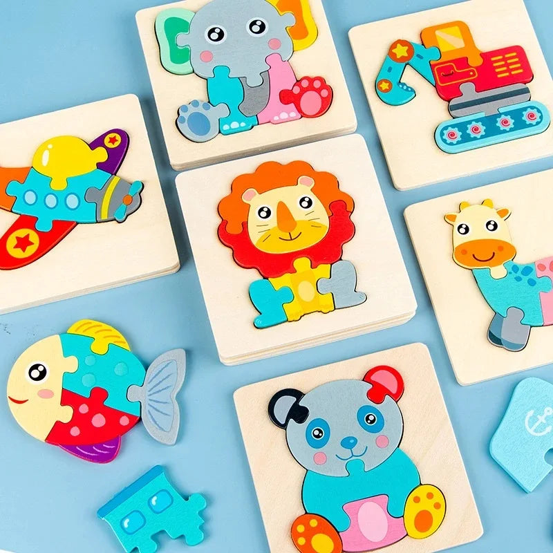 Wooden Animal Puzzle – Montessori Preschool Learning Toy