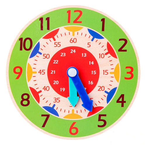 Wooden Montessori Teaching Clock | Preschool Time Learning Toy