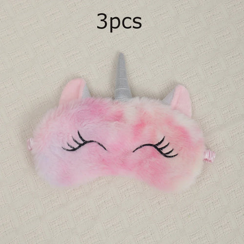 1pc/3pcs/5pcs-Cartoon Unicorn Party Anime Sleeping Mask Kids Gift Cute