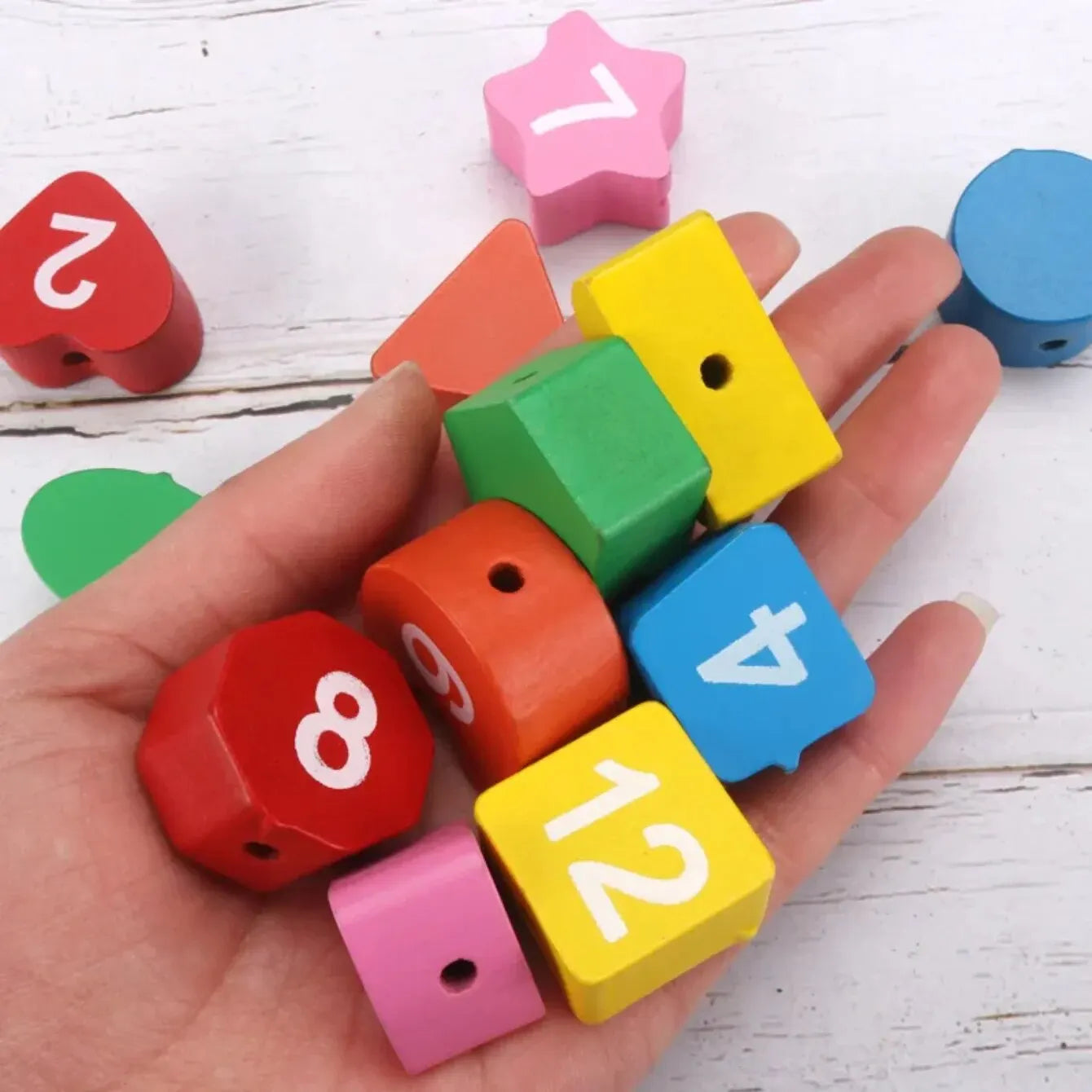 Montessori Wooden Learning Clock | Time, Numbers & Lacing Activity