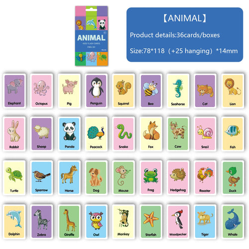 Montessori Educational Flash Cards | Animals, Shapes, Colors, Time & MoreU
