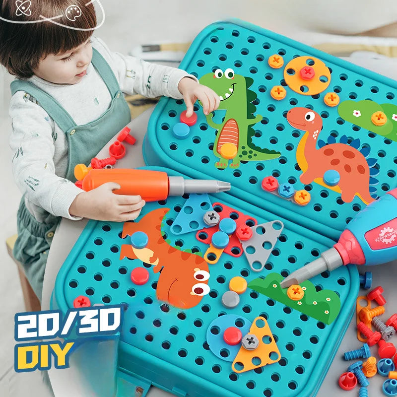Montessori Pretend Play Tool Box Set with Electric Drill