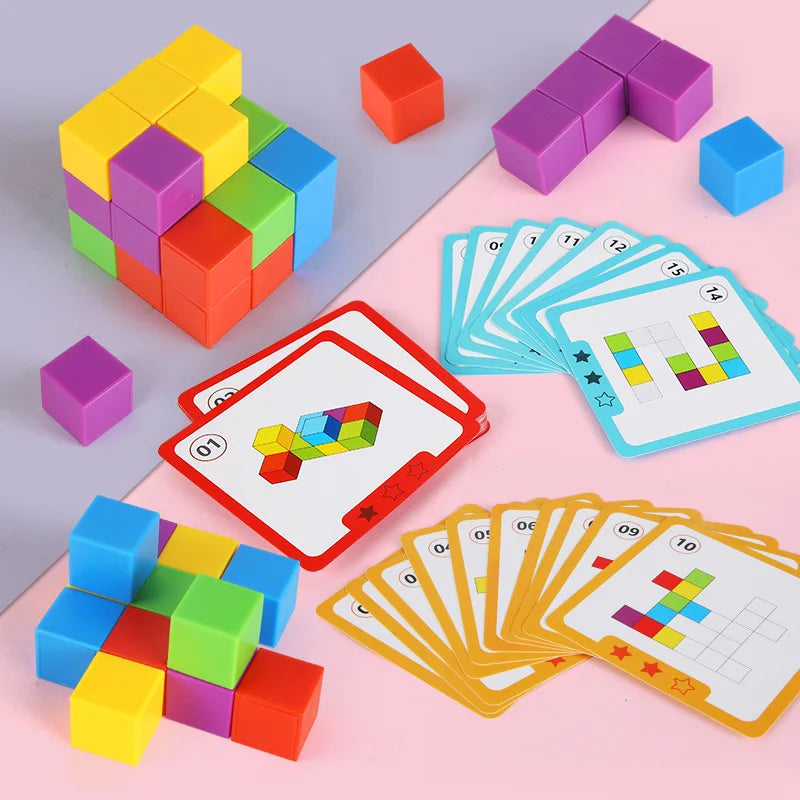 Montessori Magic Block Puzzle Toy Spatial Logical Thinking Training