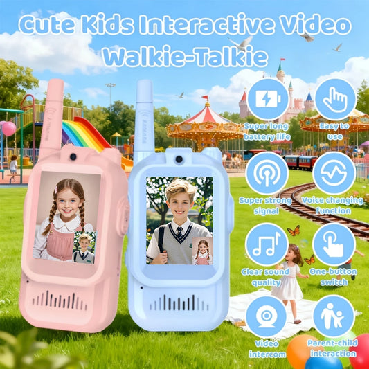 2PCS Video Walkie Talkie For Kids 2-inch HD Screen Rechargeable Toys