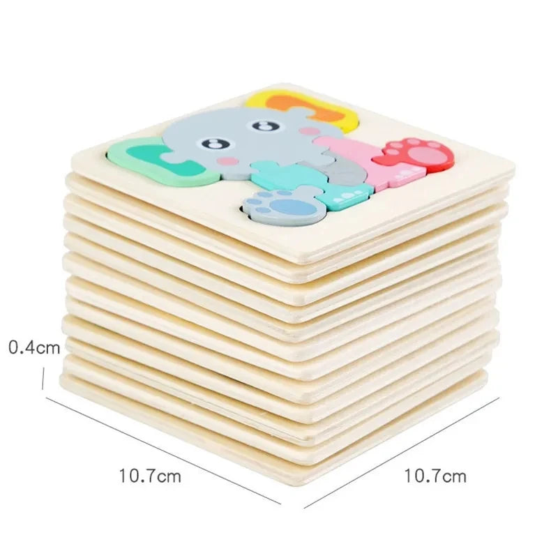 Wooden Animal Puzzle – Montessori Preschool Learning Toy