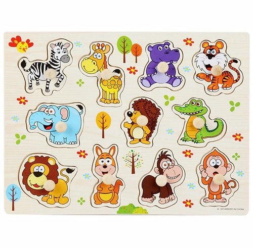 Wooden Learning Peg Puzzle Board