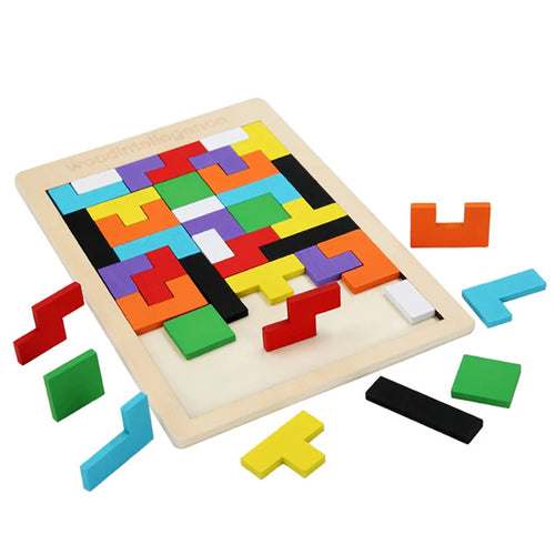 Montessori Wooden Tangram Puzzle | Brain Teaser & STEM Learning Toy
