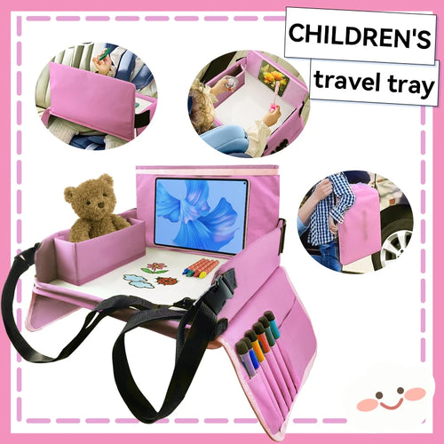Kids Travel Seat Tray for Car Children's Toy Storage Table Drawing
