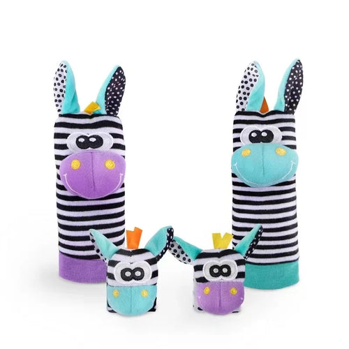 Baby Wrist & Foot Rattle Socks Set