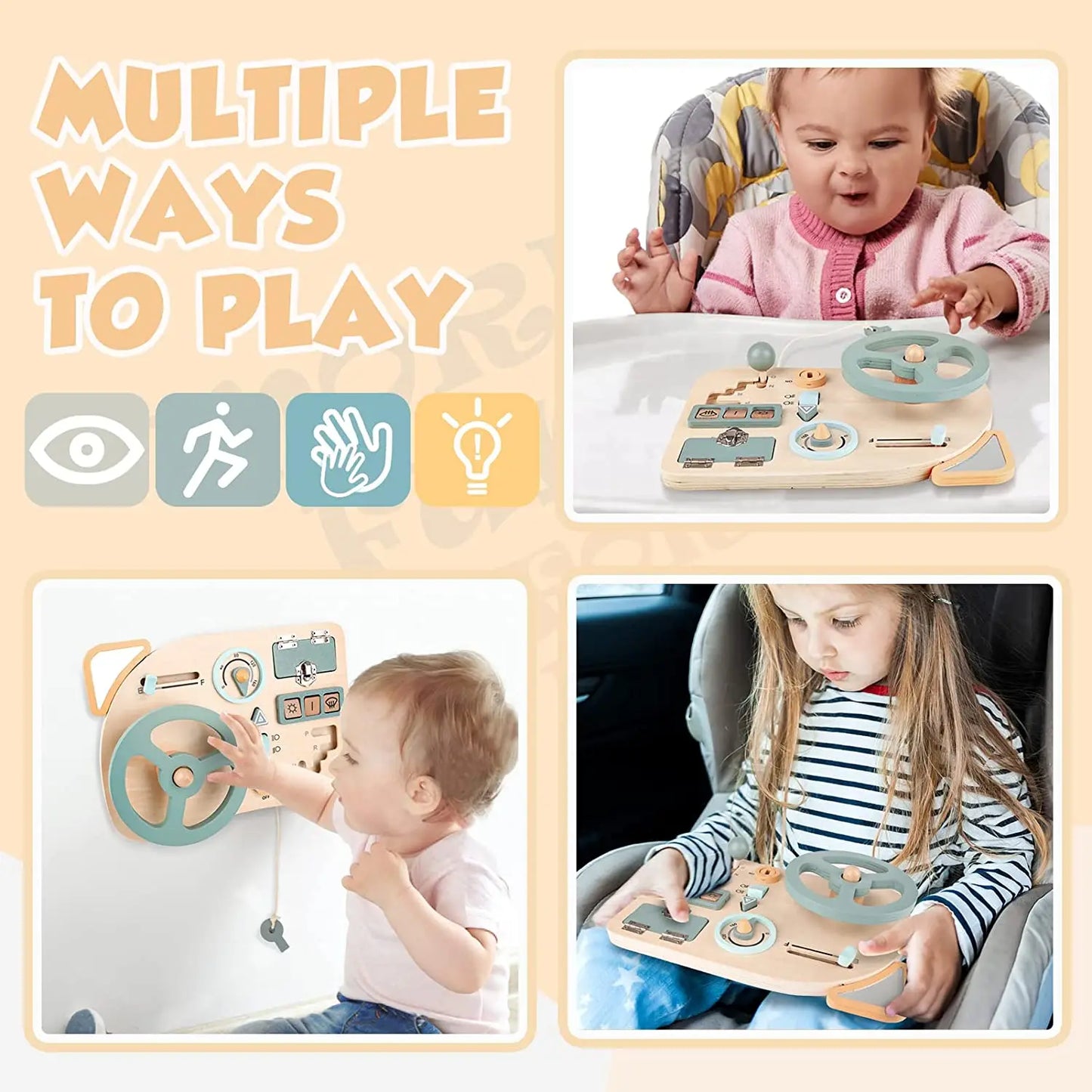 Montessori Steering Wheel Activity Board