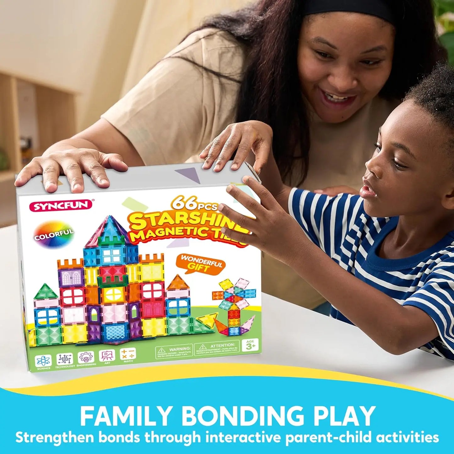 Magnetic Building Tiles – 66-Piece STEM Construction Set