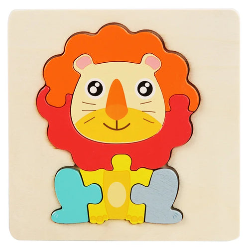 Wooden Animal Puzzle – Montessori Preschool Learning Toy
