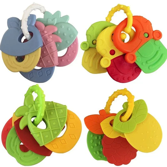 Baby Fruit Silicone Teething Toy Set