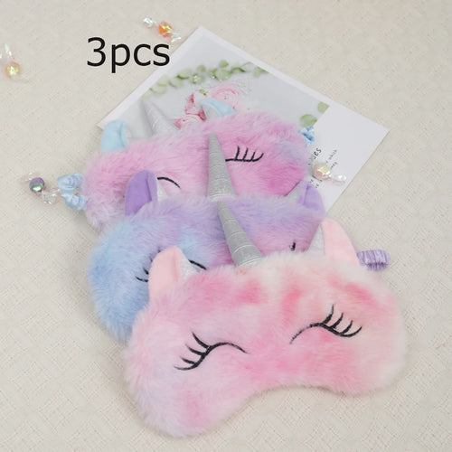1pc/3pcs/5pcs-Cartoon Unicorn Party Anime Sleeping Mask Kids Gift Cute