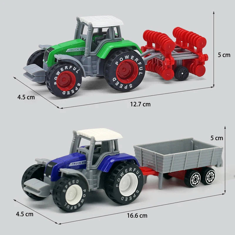 1 pcs Mini Farm Vehicles Diecast Inertia Car Toys Model Engineering