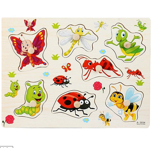 Wooden Learning Peg Puzzle Board