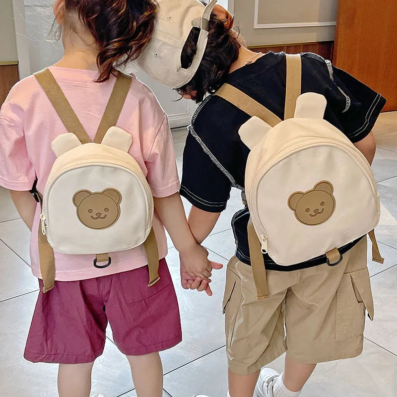 Canvas Baby Backpacks Kindergarten School Bag Bear Bunny Korean