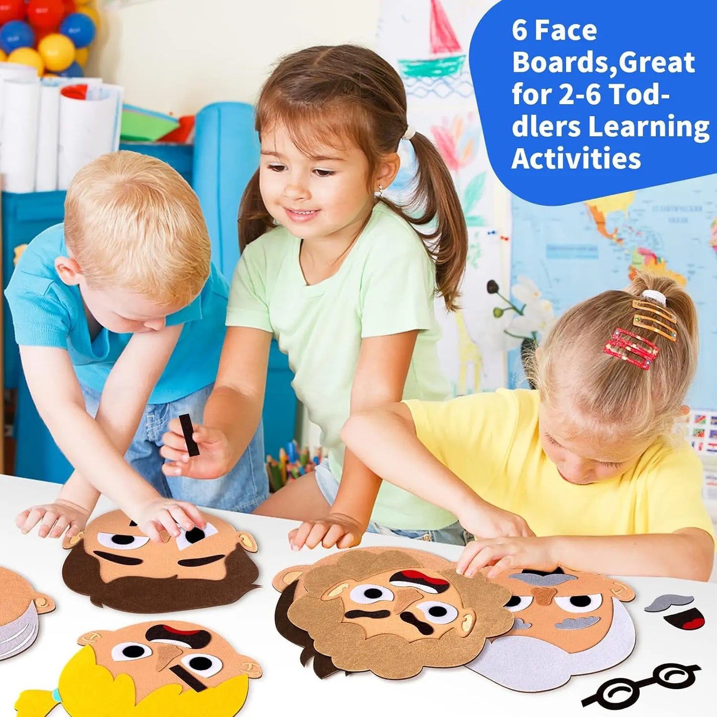 Montessori Social Emotional  Boards Sensory Toys  for Kids & Toddlers,
