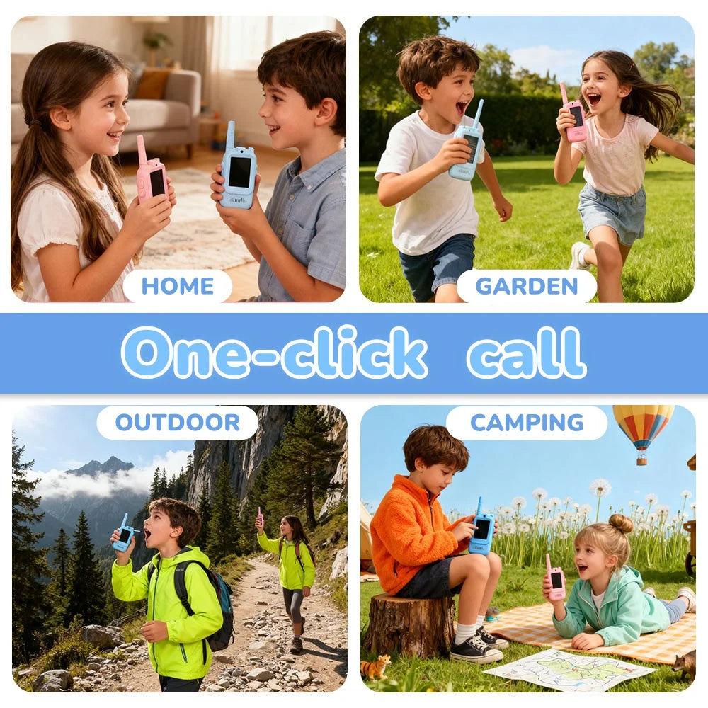 2PCS Video Walkie Talkie For Kids 2-inch HD Screen Rechargeable Toys