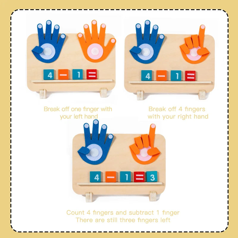 Montessori Wooden Finger Counting Math Board