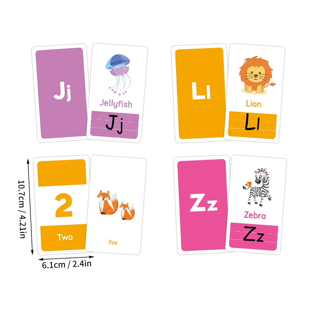 58-Piece Montessori Learning Flash Cards