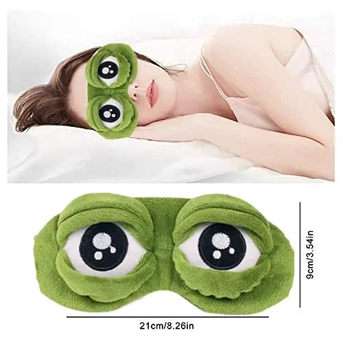 Sad Frog Sleep Mask Eyeshade Plush Eye Cover Travel Relax Gift
