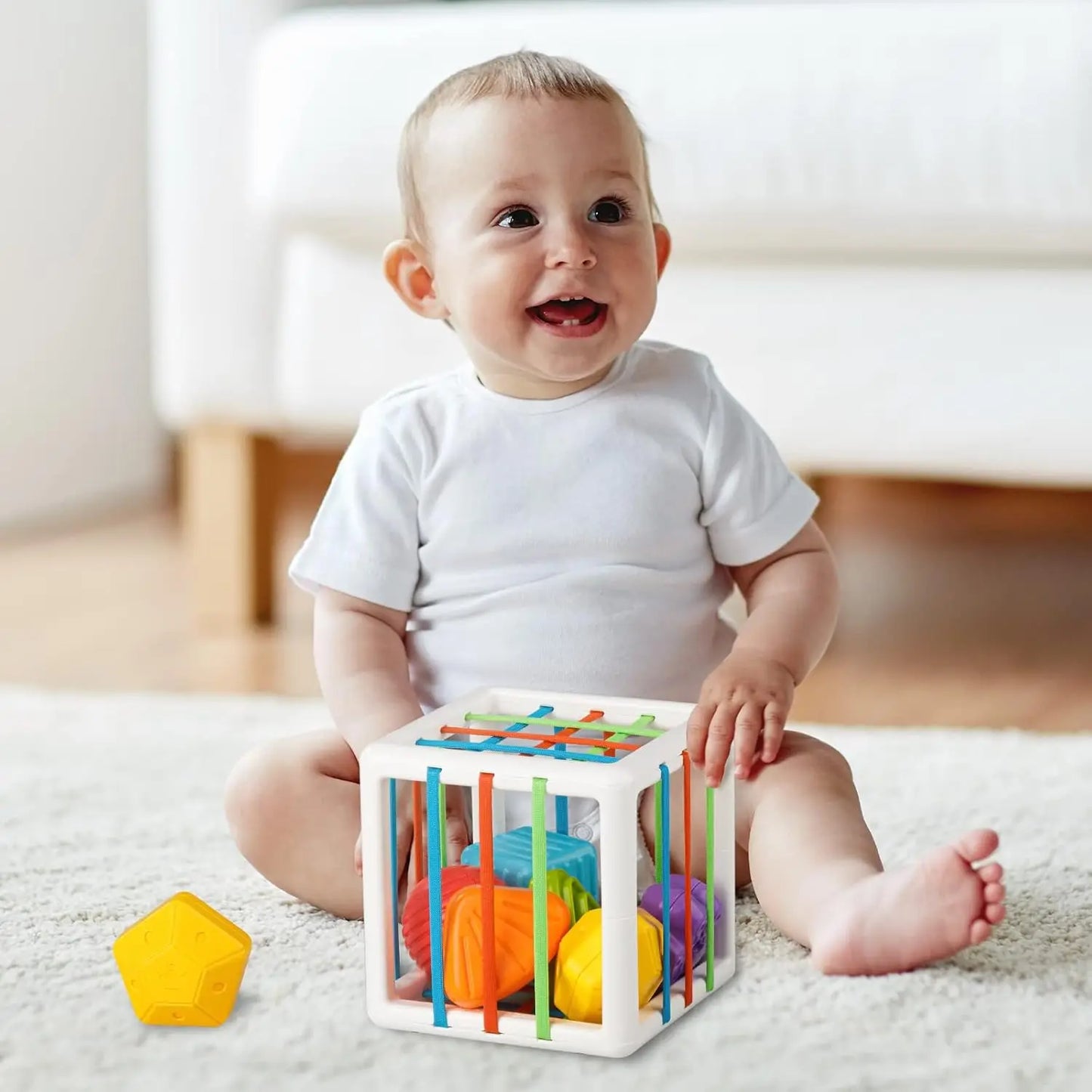 Sensory Shape Sorting Cube | Montessori Toy for Toddlers