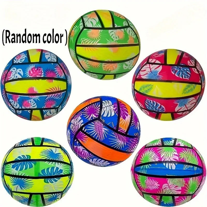 4/2/1pcs Inflatable Beach Volleyballs 4pcs - Tropical Leaf Print PVC