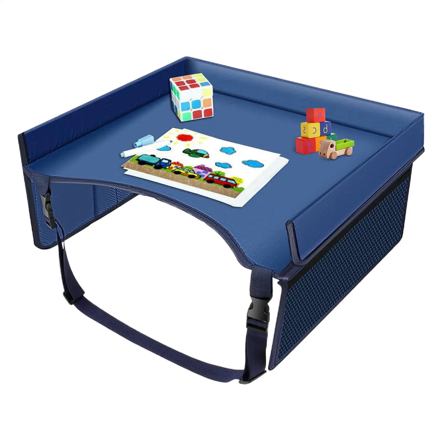 Car Seat Travel Tray Safety Seat Play Table Organizer Storage Snacks
