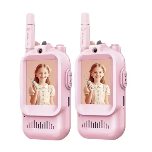 2PCS Video Walkie Talkie For Kids 2-inch HD Screen Rechargeable Toys