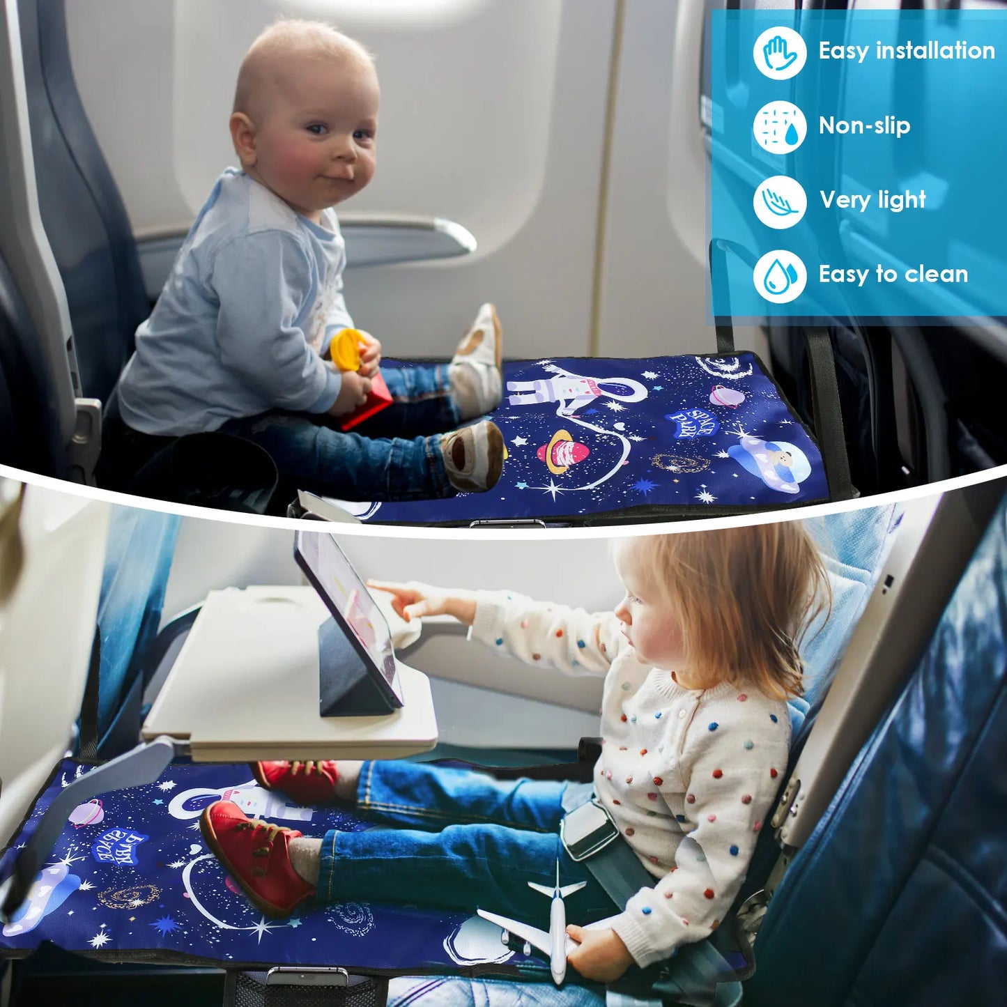Kids Travel Airplane Bed Baby Pedals Bed Portable Travel Foot Rest