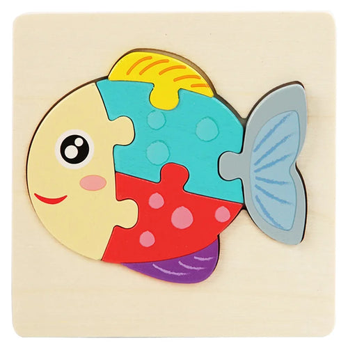 Wooden Animal Puzzle – Montessori Preschool Learning Toy