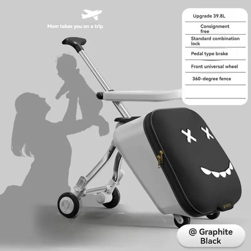 A Children's Suitcase with a Handle, a Travel Case, a Stroller for