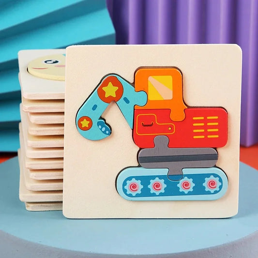Wooden Animal Puzzle – Montessori Preschool Learning Toy