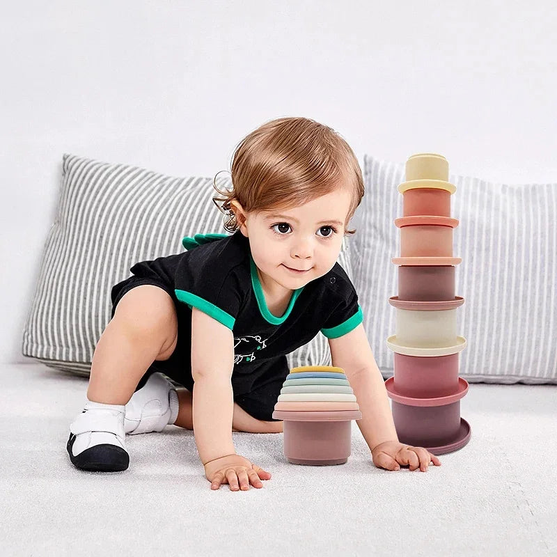 Montessori Stacking Cups for Toddlers | Educational Nesting & Counting Toy