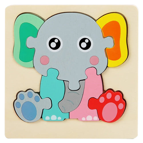 Wooden Animal Puzzle – Montessori Preschool Learning Toy