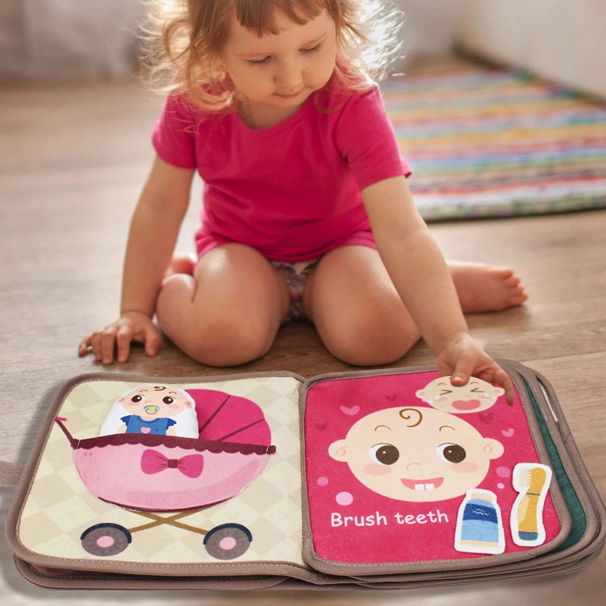 Montessori Busy Book for Toddlers – Interactive Quiet Book for Early Learning & Fine Motor Skills