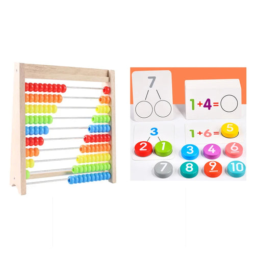 Wooden Rainbow Abacus | Montessori Counting & Math Toy