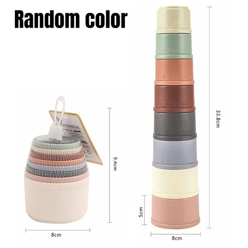 Montessori Stacking Cups for Toddlers | Educational Nesting & Counting Toy
