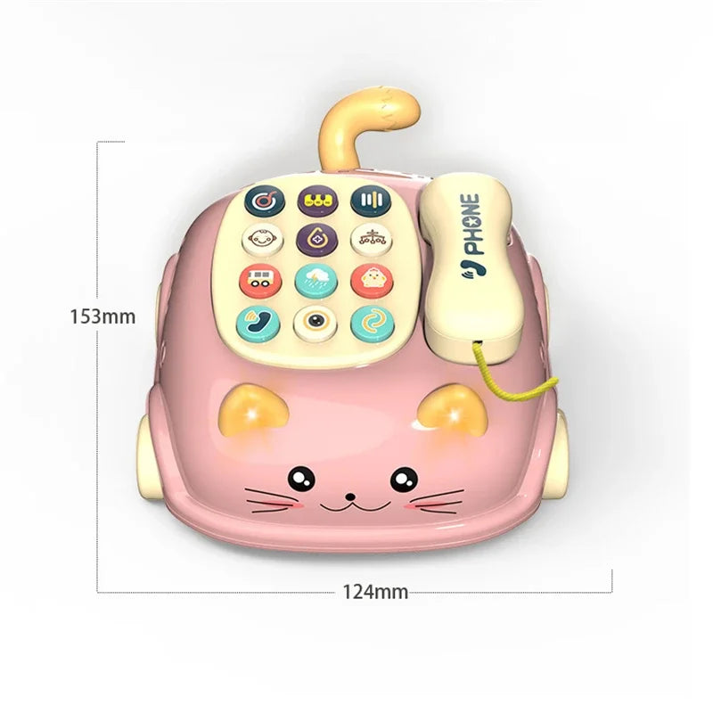 3-in-1 Musical Toy Phone for Toddlers – Interactive Learning & Pull-Along Toy