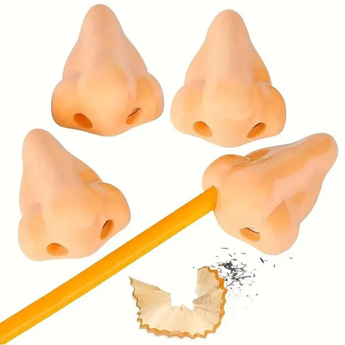 1/12pcs Creative Nose-Shaped Pencil Sharpeners Funny Nose Pencil