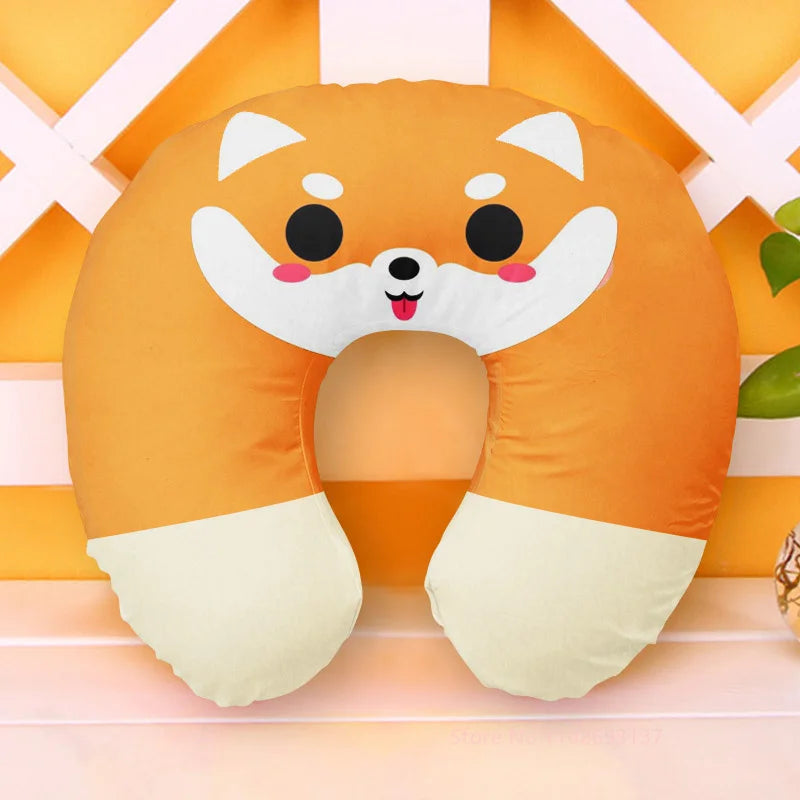 Cute Cartoon INS Style Travel Neck Pillow U-Shaped Panda Rainbow Cloud