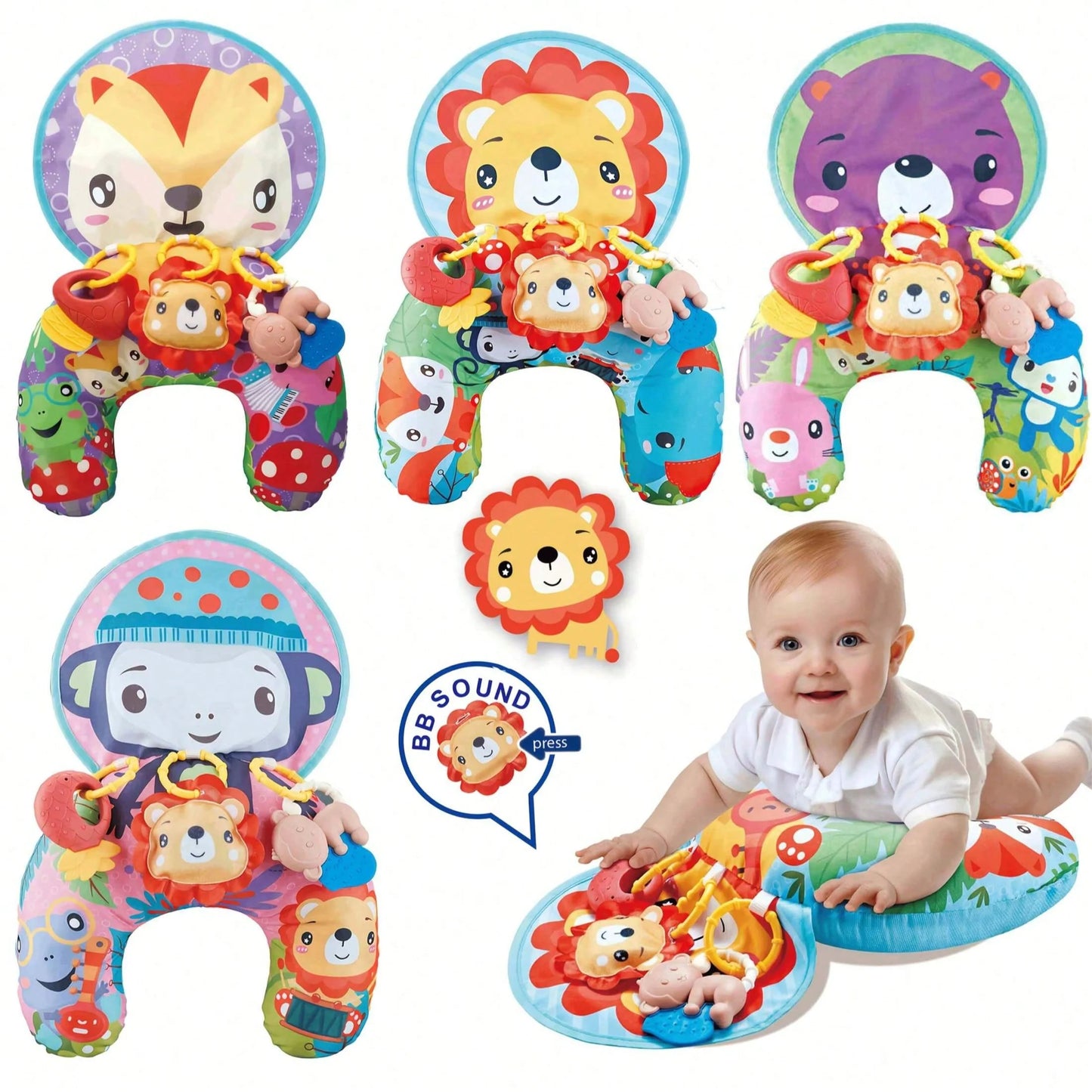 Baby Tummy Time Activity Pillow