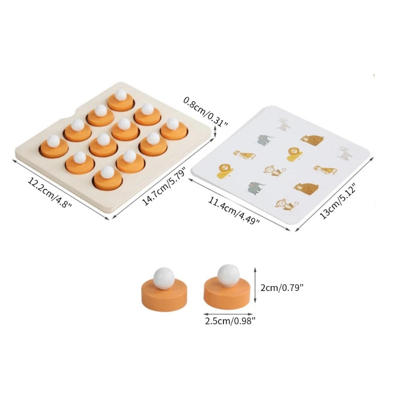 Montessori Wooden Memory Matching Game