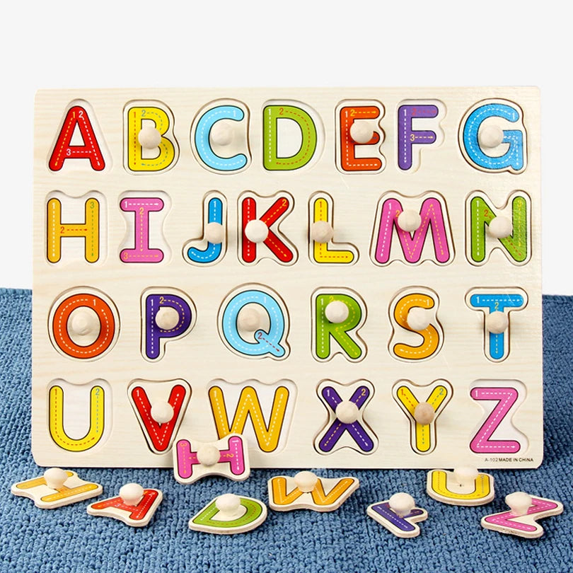 Wooden Learning Peg Puzzle Board