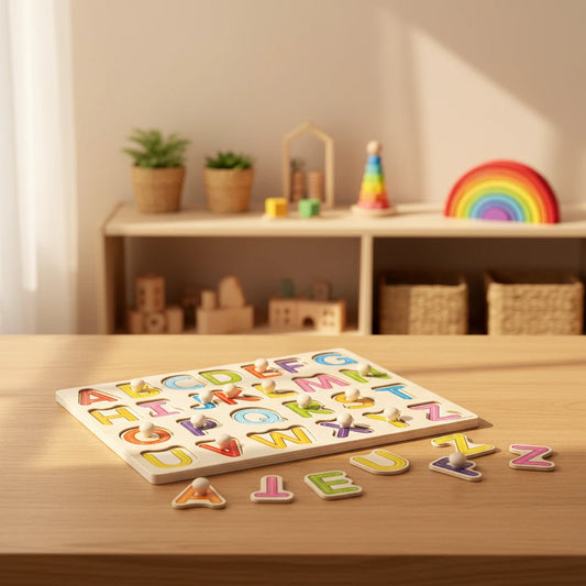 Wooden Learning Peg Puzzle Board